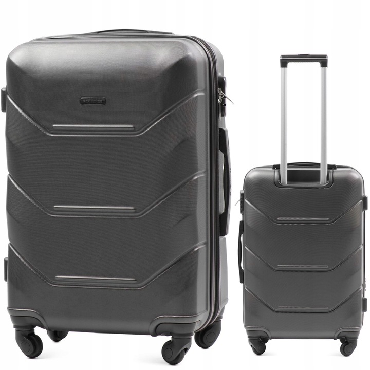 WINGS Średnia Walizka Bagaż PODRÓŻNY na 4 kółkach ABS+ TWARDA pojemna XL