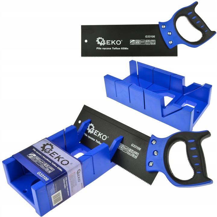 PIŁA RĘCZNA DREWNA Z KORYTKIEM UCIOSOWA SKRZYNKA