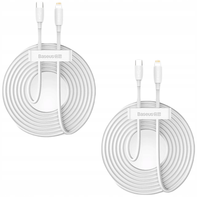 2x Baseus Kabel USB-C Lightning 1,5m 20W do iPhone 11 12 13 14 PRO MAX