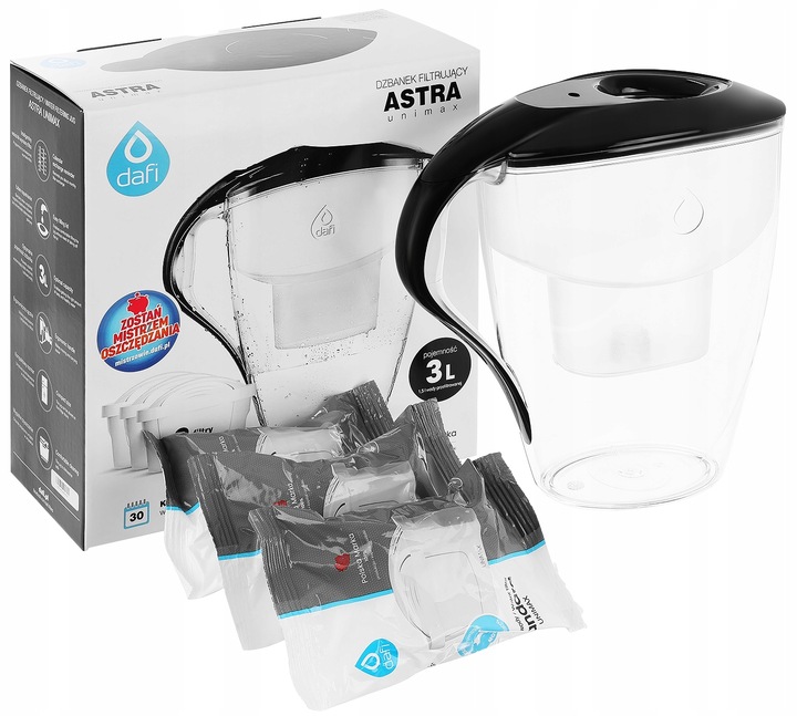 Dzbanek filtrujący Dafi Astra 3 l czarny