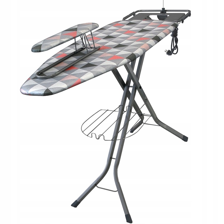 DUŻA PROFESJONALNA DESKA DO PRASOWANIA Z RĘKAWNIKIEM PRZEDŁUŻACZ