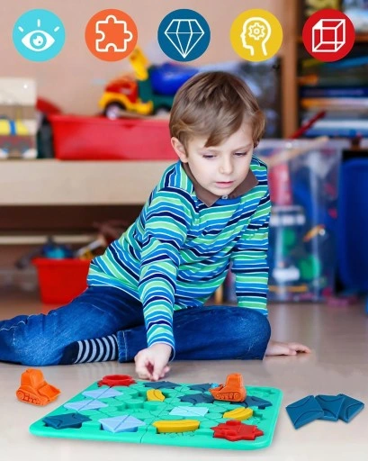KREATYWNA ZABAWKA DLA DZIECI DROGA LABIRYNT SAMOCHÓD KLOCKI PLANSZOWA 24H =