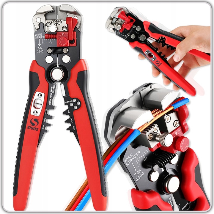 ŚCIĄGACZ IZOLACJI SZCZYPCE ZACISKARKA KABLI PRZEWODÓW AUTOMAT 0,2 -