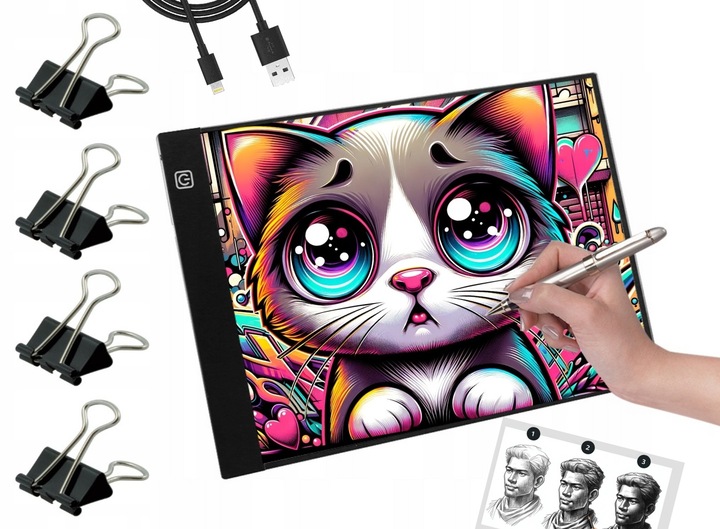 TABLET GRAFICZNY ZESTAW 5W1 DESKA KREŚLARSKA DO RYSOWANIA PREZENT+GRATISY