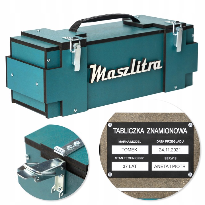 Prezent na 18-99 urodziny dla Taty Kolegi skrzynka na alkohol Maszlitra