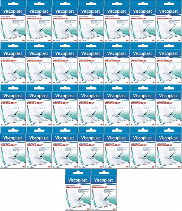 Plastry opatrunkowe Viscoplast Prestovis Plus 6cm x 1M do cięcia x 50 SZT