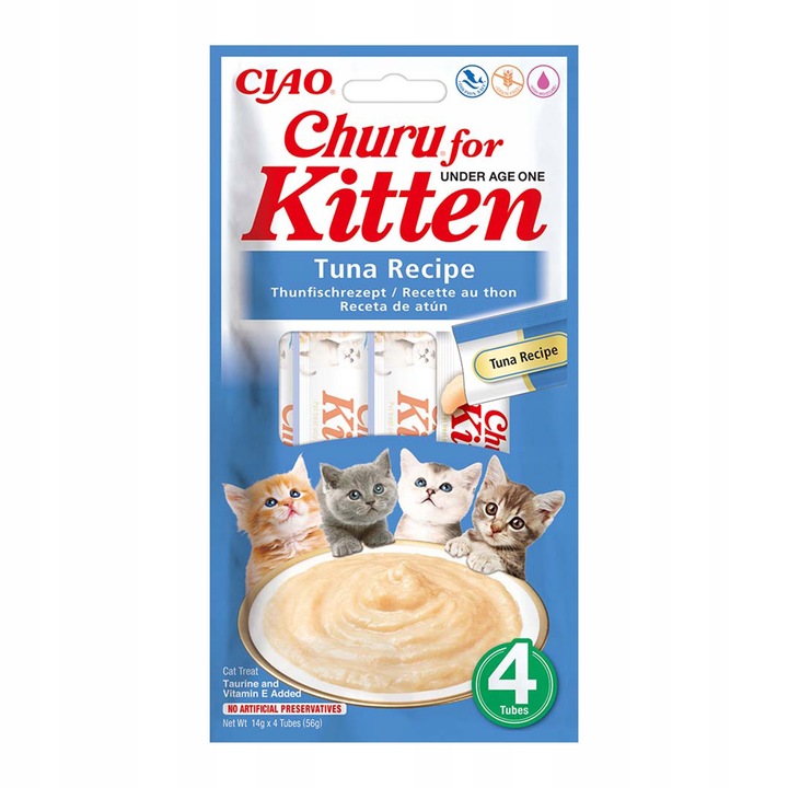 INABA CHURU KITTEN Tuńczyk i Kurczak dla Kociąt 20x14g