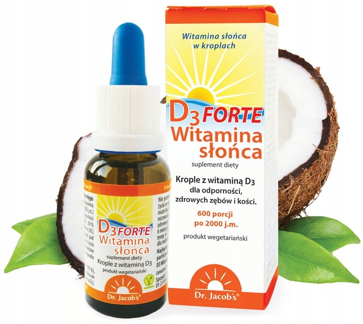 WITAMINA D3 FORTE w kroplach z lanoliny Jacobs