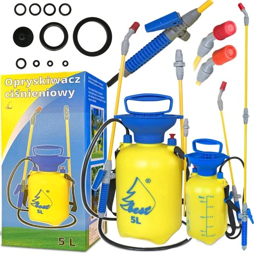 Opryskiwacz ciśnieniowy ogrodowy ręczny BEST POLSKA 5L długa lanca 96cm