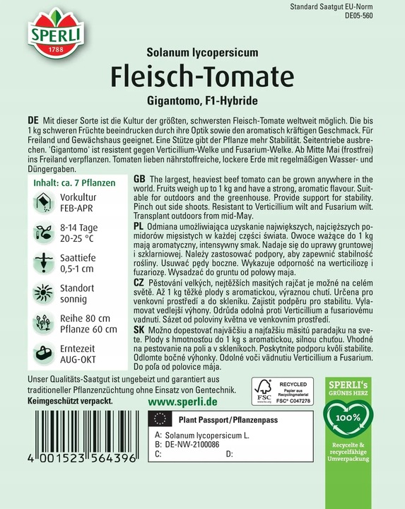 Pomidor 'Gigantomo' Nasiona PREMIUM Sperli