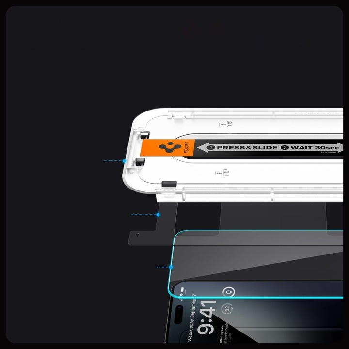 2x Szkło Hartowane SPIGEN GLAS.tR EZ FIT + Aplikator do iPhone 15 Pro Max