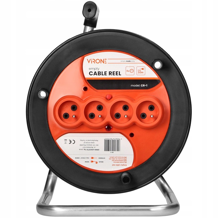 BĘBEN PUSTY ZWIJAK NAWIJAK KABLA PRZEWODU PRZEDŁUŻACZA DO 50M 4x