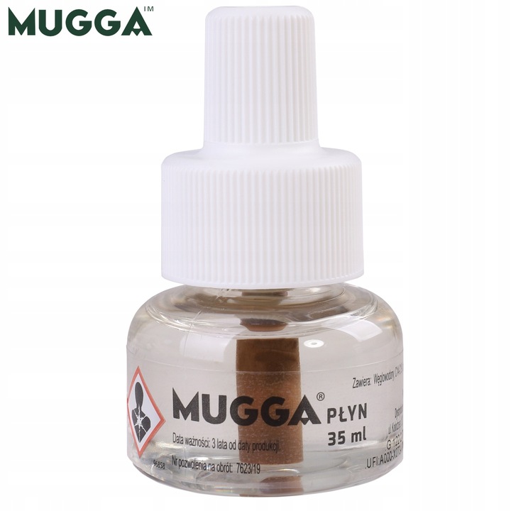 MUGGA na KOMARY ELEKTRO + 2 x Wkład płyn 5ml ODSTRASZACZ do kontaktu ZESTAW