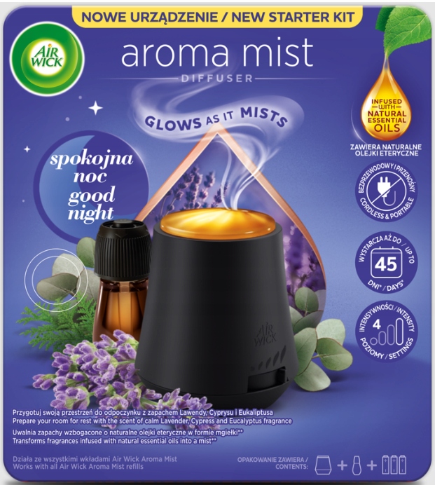 AIR WICK Aromatyczna Mgiełka Odświeżacz Powietrza Spokojna 20 ml Komplet