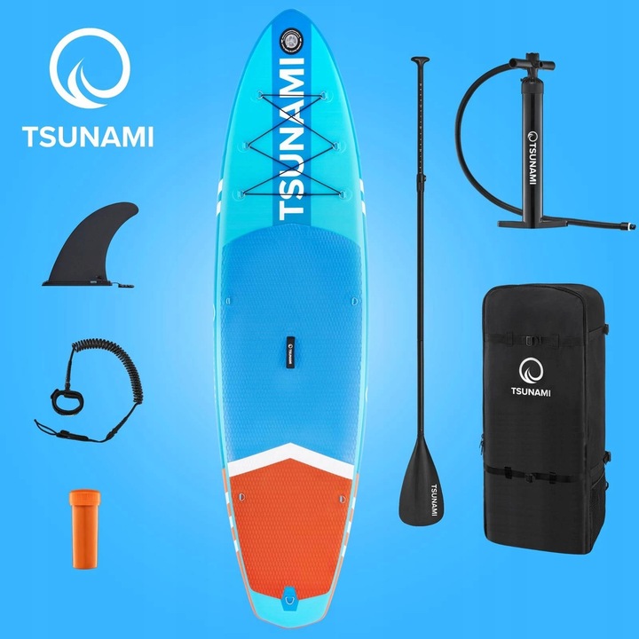 DESKA SUP TSUNAMI POMPOWANA PADDLE BOARD WIOSŁO KAJAK DO PŁYWANIA 320CM