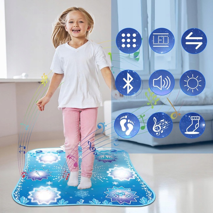 Mata Do Tańca Bluetooth Z 5 Trybami Muzyki Dla Dzieci Frozen