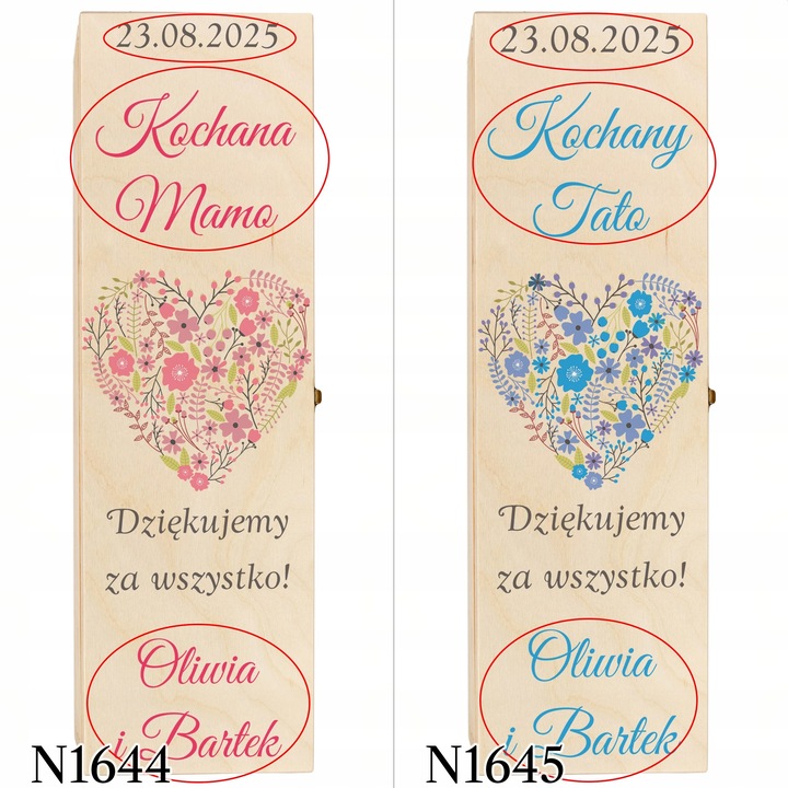 SKRZYNKI WINO PODZIĘKOWANIA DLA ŚWIADKA ŚWIADKOWEJ