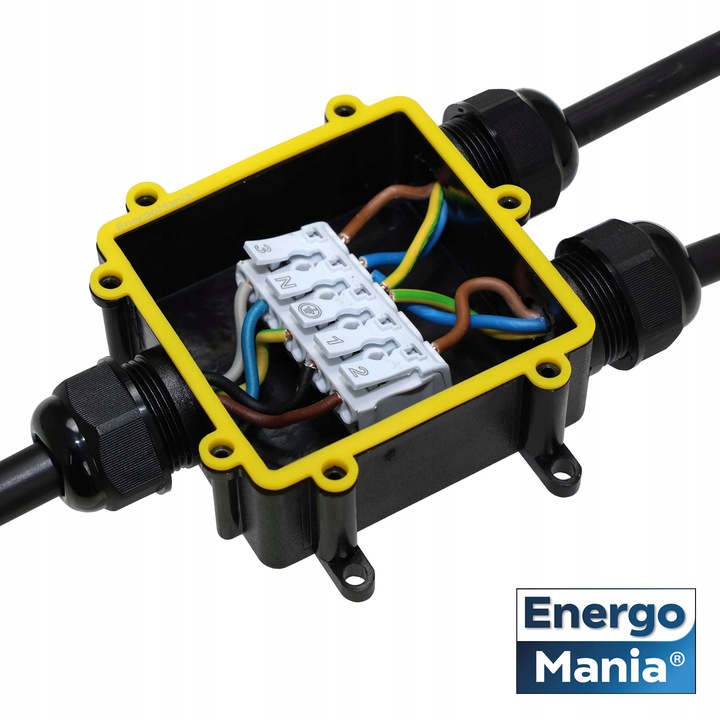 Poczwórna hermetyczna puszka kablowa instalacyjna IP68 CableGuard