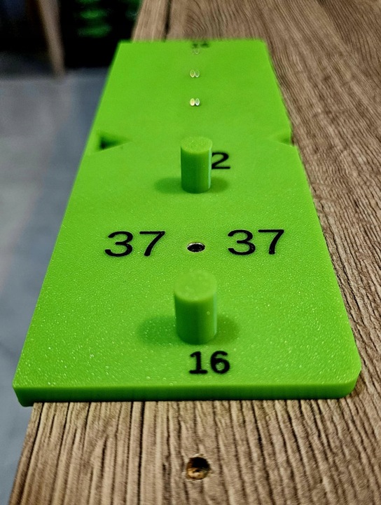 Przymiar do podpórek z regulacją półki 7 x 32mm - Dokładne wiercenie
