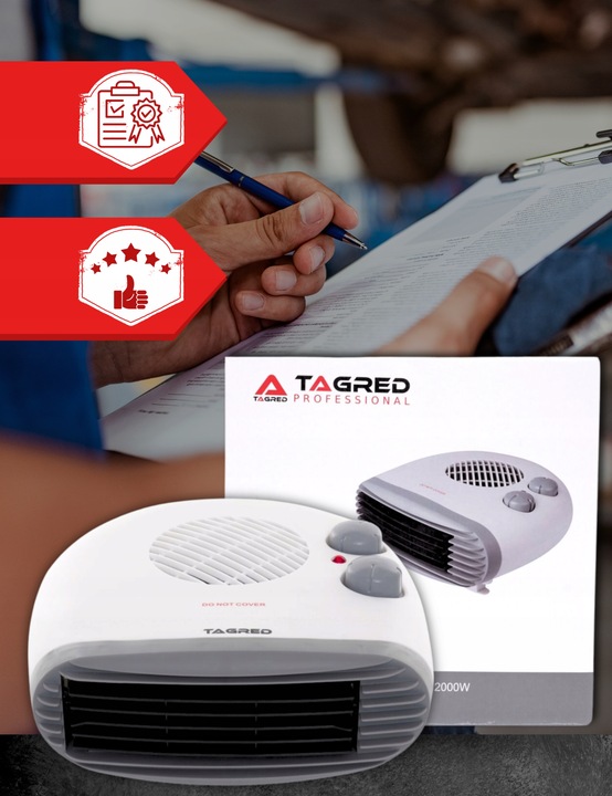 Grzejnik elektryczny Cicha Farelka Mocny Termowentylator 2000W Termostat