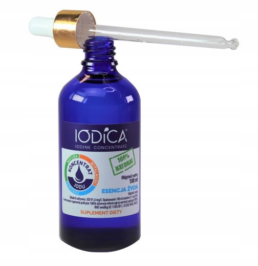 IODICA JOD Koncentrat Jodu Jod Naturalny Minerały 100 ml szklana butelka