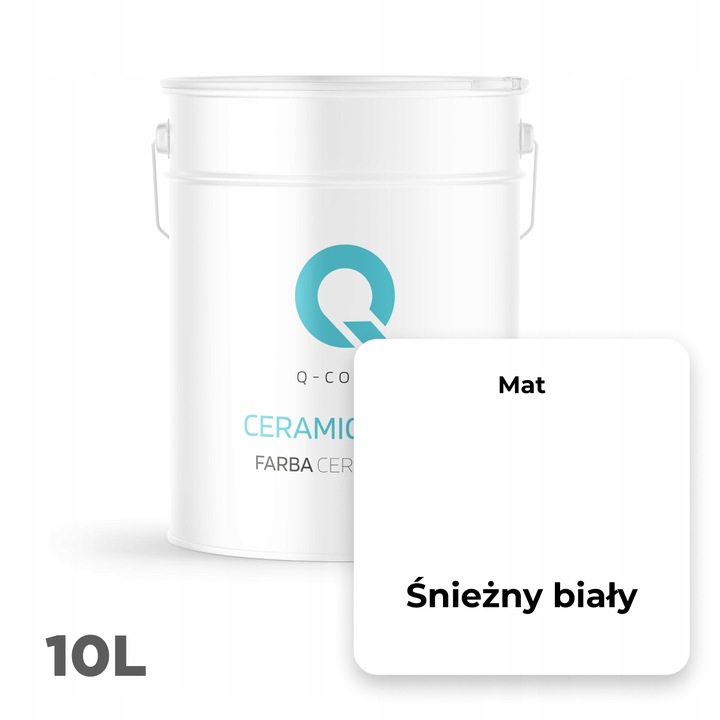FARBA BIAŁA DO ŚCIAN CERAMICZNA CERAMIC 10L GŁĘBOKI MAT ŚNIEŻNA BIEL