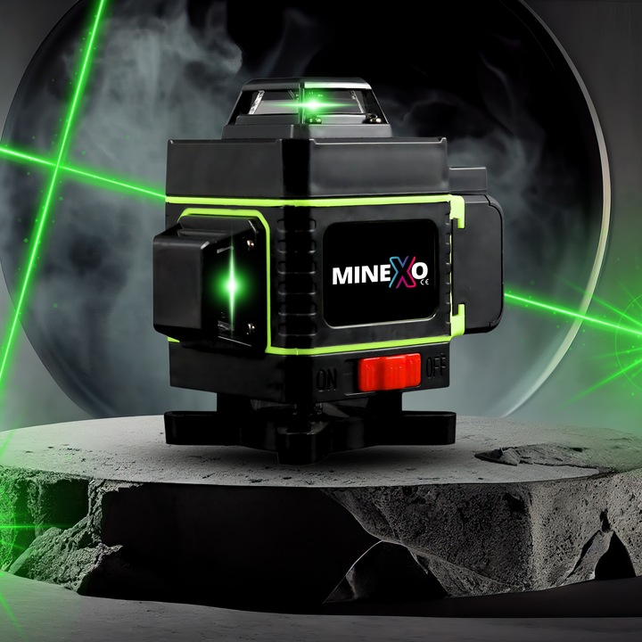 POZIOMNICA LASEROWA POZIOMICA 4D 16 LINII KRZYŻOWA 360 LASER ZESTAW