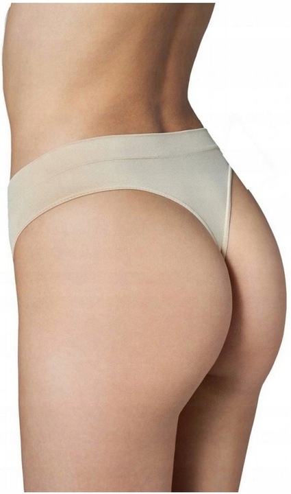 4 X GATTA BEZSZWOWE LILI DAMSKIE STRINGI NATURAL M