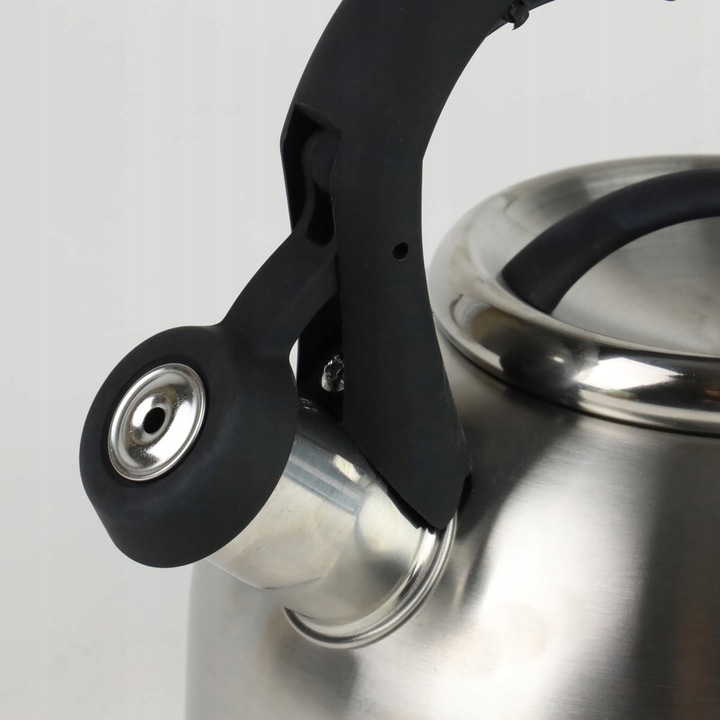 SREBRNY CZAJNIK Z GWIZDKIEM TRADYCYJNY 2,5 L INDUKCJA GAZ STAL