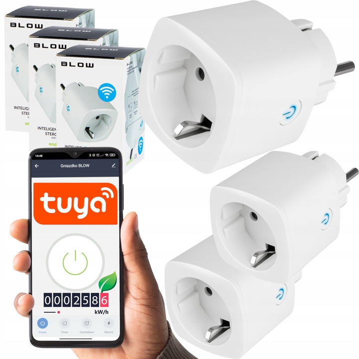 3× INTELIGENTNE GNIAZDKO WiFi SMART TUYA WATOMIERZ PROGRAMATOR TIMER