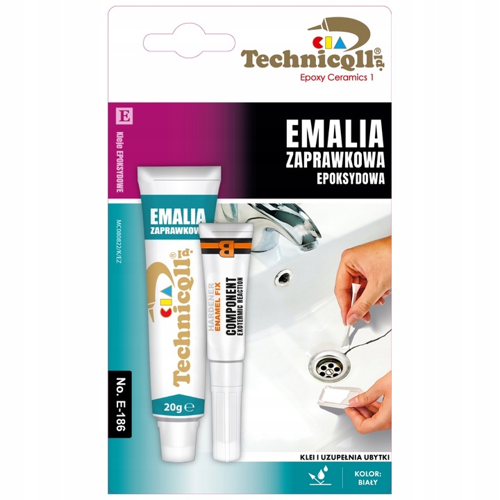 EMALIA ZAPRAWKOWA EPOKSYDOWA E-186 TECHNICQLL BIAŁY 20G + 6 G