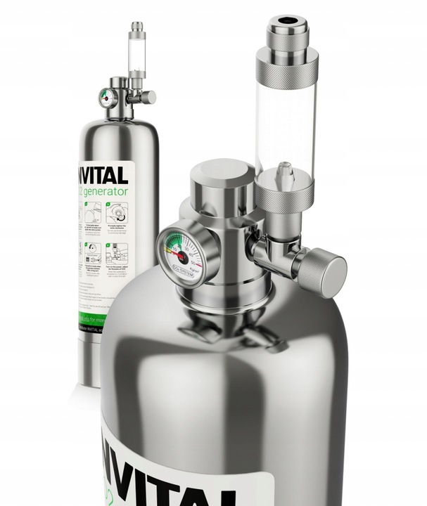 INVITAL Generator CO2 bez nocnego wył. z butlą 2l