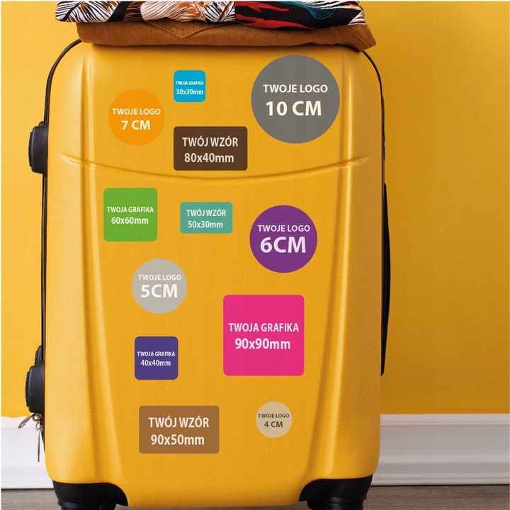 Naklejki z logo własnym nadrukiem WODOODPORNE