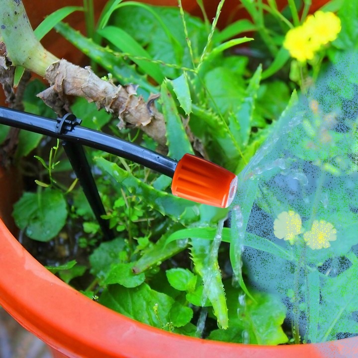 ZESTAW NAWADNIANIA KROPELKOWEGO SYSTEM AUTOMATYCZNY 20M+KROPLOWNIKI OPASKI