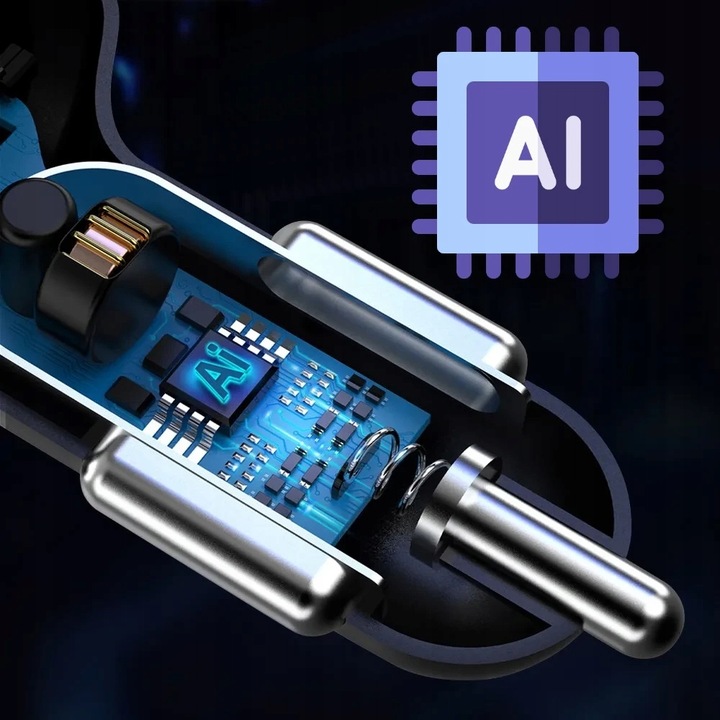 MOCNA SZYBKA ŁADOWARKA SAMOCHODOWA 4x USB PD QC 3.0 66W DO TELEFONU DO AUTA