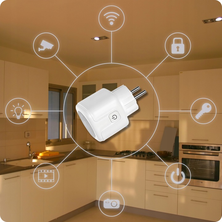 INTELIGENTNE GNIAZDKO WiFi SMART TUYA WATOMIERZ PROGRAMATOR TIMER