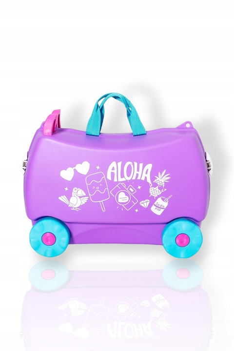 Walizka kabinowa dla dzieci jeżdżąca podróżna jeździk MAGIC TRAVEL HOLIDAY