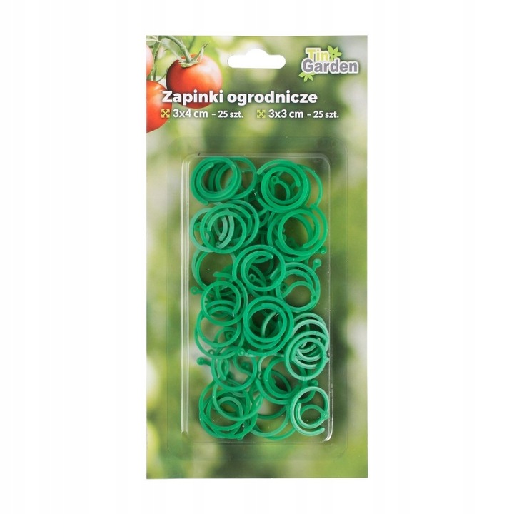 PODPORA PIERŚCIENIOWA DO ROŚLIN 45cm SZNUREK ZAPINKI DRUCIK ZESTAW