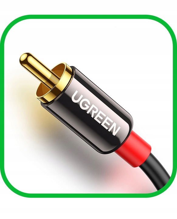 Kabel Przewód Audio JACK 3,5 mm 2x RCA Chinch STEREO 5M HQ Pozłacany