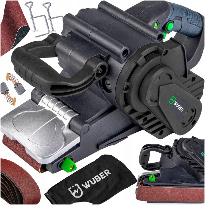 SZLIFIERKA TAŚMOWA WIELOFUNKCYJNA MOCNA DO DREWNA Z REGULACJĄ 1900W