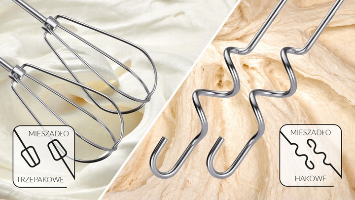 Mikser ręczny z misą biały 700W MPM MMR-21Z