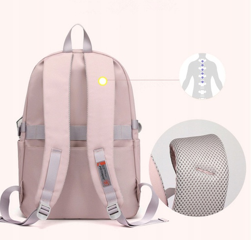 Plecak szkolny różowy (D072)