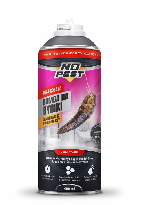 PREPARAT BOMBA FOGGER ŚRODEK NA RYBIKI CUKROWE SREBRZYKI NO PEST 400ML