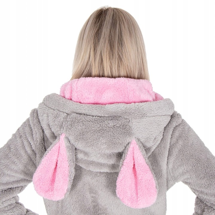 SZLAFROK DAMSKI CIEPŁY Z KAPTUREM R.S/M WIĄZANY W TALII GRUBY DŁUGI MIĘKKI