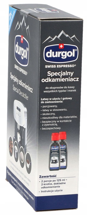 2x Odkamieniacz do ekspresów ciśnieniowych durgol swiss espresso 125ml.