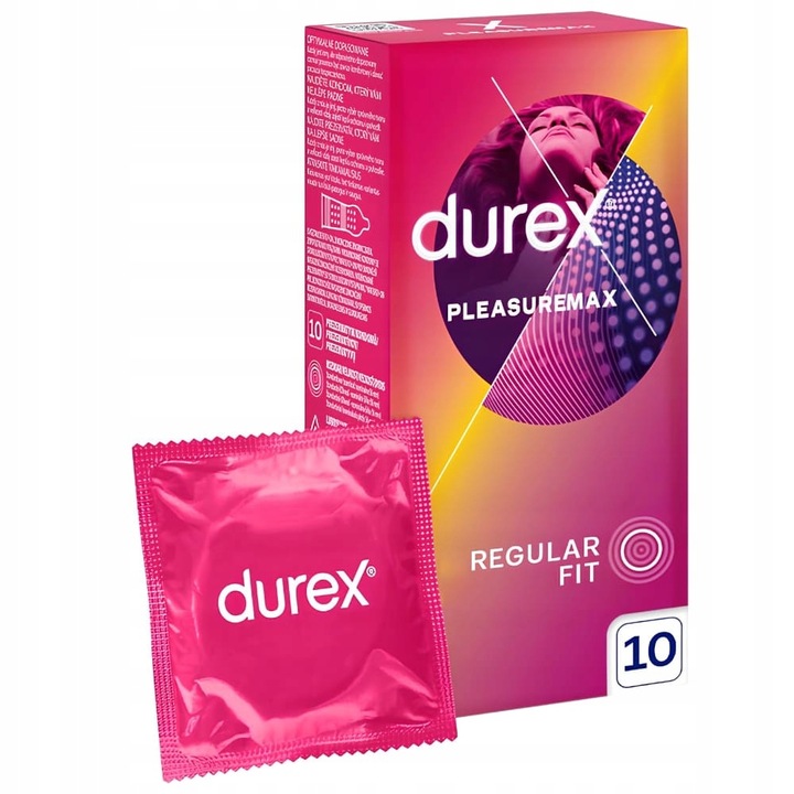 DUREX PLEASUREMAX prezerwatywy z wypustkami i prążkami nawilżane 10 szt.