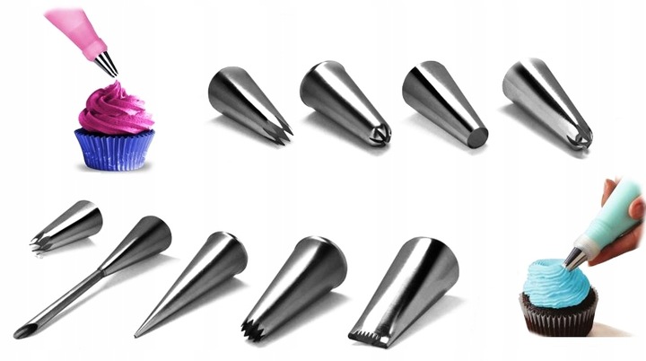 Tylka do nadziewania pączków duża 10 mm gruba końcówka do wypełniania rurek