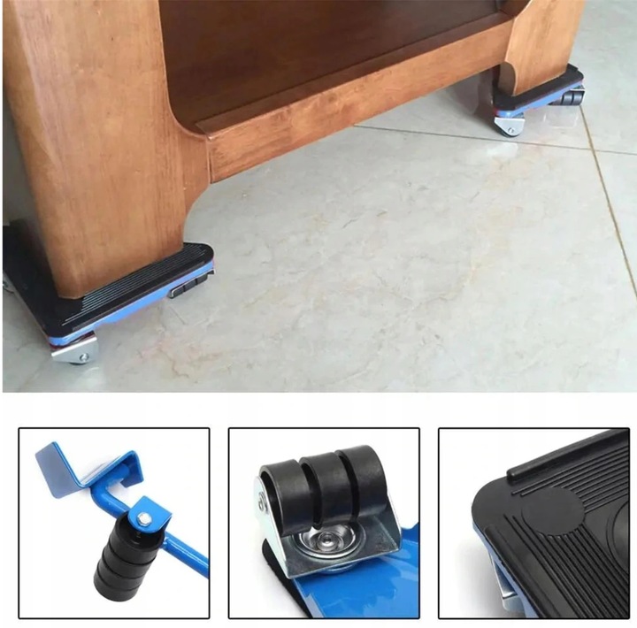 ZESTAW DO TRANSPORTU PRZESUWANIA MEBLI PODNOŚNIK