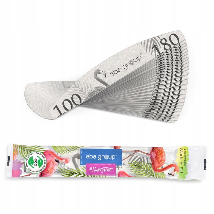 Pilnik do Paznokci Półksiężyc 100/180 50 sztuk Bezpieczny Pakiet Aba Group