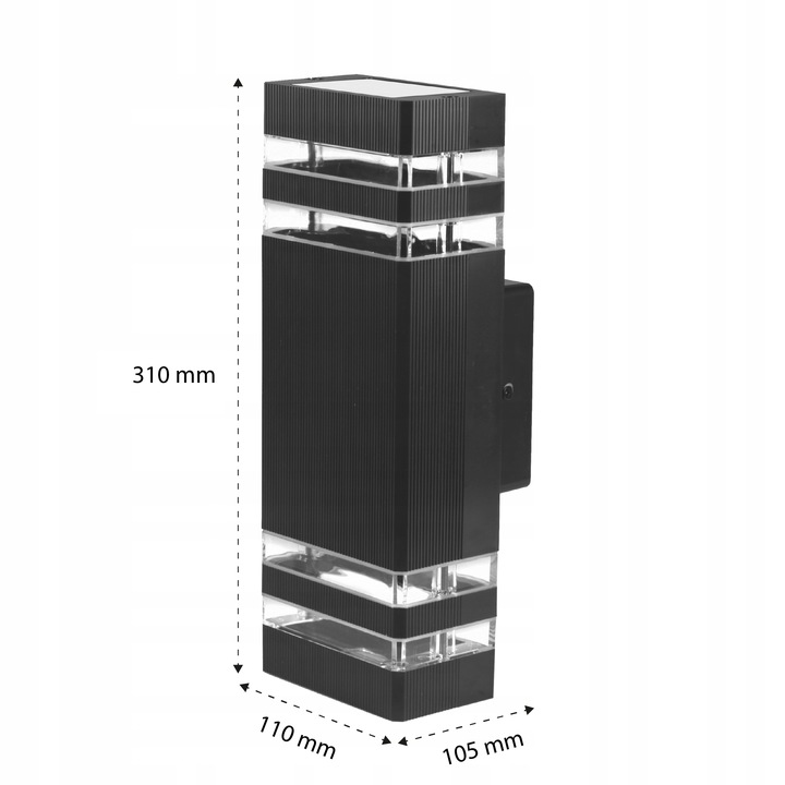 Lampa elewacyjna GU10 LED zewnętrzna kinkiet ogrodowy